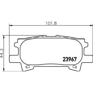 Hella Bremsbel?ge hinten Lexus Rx Toyota Highlander 3,3