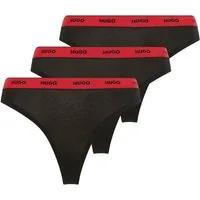 HUGO String TRIPLET THONG STRIPE (3-St) mit HUGO Logo-Elastikbund
