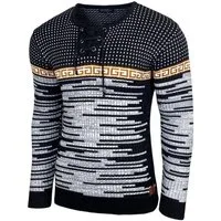 Baxboy Strickpullover BAXBOY Herren stylischer Rundhals Strick-Pullover B-52156