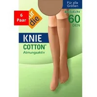 Nur Die Kniestrümpfe Kniestrümpfe Cotton 60 DEN (6-Paar)