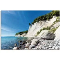 Artland Leinwandbild Kreidefelsen auf der Insel Rügen 2, Küste (1 St), auf Holzrahmen gespannt