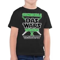 Shirtracer T-Shirt Grundschule Das Wars Episode 2 Die weiterführende Schule sei mit dir I (1-tlg) Einschulung Junge Schulanfang Geschenke