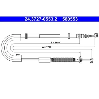 ATE Handbremsseil hinten links Fiat Bravo Stilo