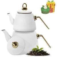HOMELUX Teekanne Induktionsgeeignet, Wasserkessel, Turkische Teekocher 2L+1L, (4-tlg, Induktion), Für alle Herdarten geeignet