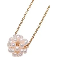 Firetti Kette mit Anhänger Schmuck Geschenk Edelstahl Halsschmuck Halskette Ankerkette Kugel, Made in Germany - mit Südseezuchtperle