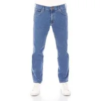 Wrangler Straight-Jeans Herren Jeanshose Greensboro Regular Fit Denim Hose mit Stretch