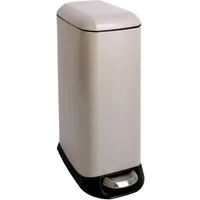 SVITA Mülleimer TS20, Fußpedal, herausnehmbarer Inneneimer, 20L, Stahl, Taupe