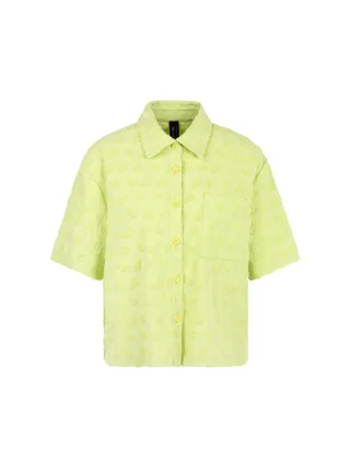 Marc Cain Sports - Kurzarmbluse mit Frottee-Struktur sunny lime new - Gr. - 40