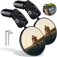 MOPUEA Fahrradspiegel Fahrradspiegel 2Stück 360°Fahrrad Rückspiegel Verstellbarer Weitwinkel (2er Set Fahrrad Rückspiegel konvex 360 Grad Weitwinkel universal, Fahrrad Rückspiegel 360 Grad verstellbar Weitwinkel Lenker montiert), 360 Grad einstellbar