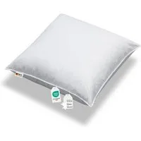 Bettenhaus Breuer Federkopfkissen Extra dick+ prall gefülltes Kopfkissen 1600g sibirische Federn 80x80, Füllung: 100% neue Federn, Bezug: Baumwolle, Seitenschläfer, Rückenschläfer, Hergestellt in Deutschland