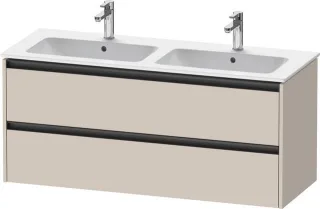 Duravit Ketho.2 Waschtischunterbau wandhängend Taupe Matt 1280x480x550 mm - K25266091910000 K25266091910000