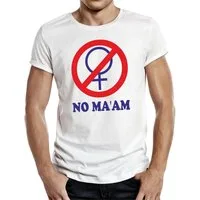 RAHMENLOS® T-Shirt für den aktiven Al Bundy Fan: No Maam mit Rückendruck