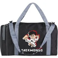 BAY-Sports Sporttasche Taekwondo Trainingstasche für Kinder Tae Kwon Do Kindertasche TKD grau (Stück), Für kleine Nachwuchsfighter, 50 cm, aufgeweckten Design Mädchen/Jungs