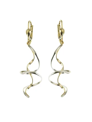 Fascination by Ellen K. Ohrringe 333 Gold zweifarbig Spirale