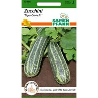 SAMEN PFANN Gemüsesamen Zucchini, Tiger Cross F1 - Saatgut Zucchini-Samen Samen, Cucurbita pepo, var. Tiger Cross F1
