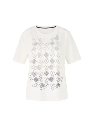 Marc Cain Sports - Funkelndes T-Shirt Rethink Together off-white - Gr. - 46