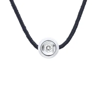 DIADEMA - Halskette - Nylon Schwarz - Echter Diamant