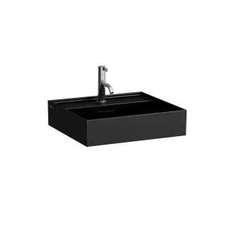 LAUFEN Waschtisch Kartell · LAUFEN 460x500x145, 1 Hahnloch, mit Überlauf, schwarz matt H8103327161041