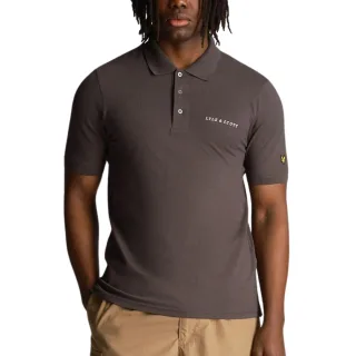 Lyle & Scott schlichtes, gesticktes Logo-Poloshirt in Gunmetal Grey