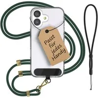 EAZY CASE Handykette Universal Handykette für alle Modelle zum Umhängen, Handykette LG Google Pixel Sony etc. Handyband Ring mit Karabiner Grün