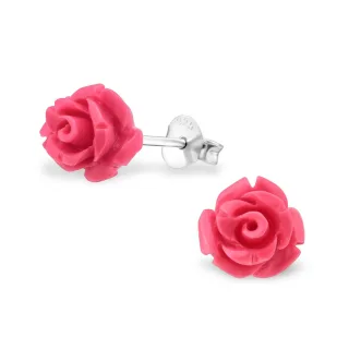 Rosen Ohrringe aus 925 Silber