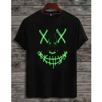 RMK T-Shirt Print-Shirt T-Shirt Herren Shirt Basic Vintage Smile Smiley aus Baumwolle