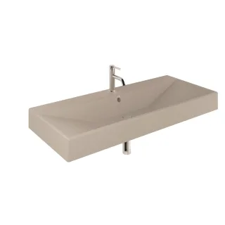 KLUDI-RESA Waschtisch 121 x 50 H12 cm Ein Hahnloch Matt Light Dove 59WW121O2