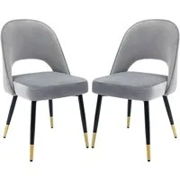 WAHSON OFFICE CHAIRS Esszimmerstuhl Samt 2er Set Seitenstühle Küchenstühle