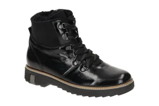 Waldl?ufer 911802 HITOMI Damen Winterstiefeletten schwarz Leder Warmfutter Lu...