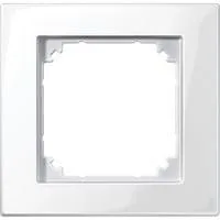 M-PLAN Rahmen 1-fach polarweiß glänzend Thermoplast Abdeckrahmen 515119 weiß (glänzend), Retail