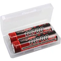 kraftmax 2x 18650 Pro Akku mit PCB Schutzschaltung (3,7V / 9,62 Wh) Akku Kraftmax 18650 Pro Akku 3,7 V / 9,62 Wh 2600 mAh (3,7 V V, 1 St), Universell einsetzbar für Geräte mit 18650 Li-Ion Akkus