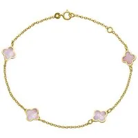 JEWLIX Goldarmband 585er Goldarmband für Damen von JEWLIX mit Blüten aus Perlmutt GB0035