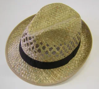 COMMANDER Finest Clothing - Strohtrilby mit Ripsband dry sand - Gr. - 57