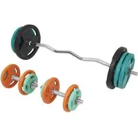 GORILLA SPORTS Hantel-Set SZ-Curlset Gummi Gripper 70 kg