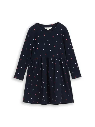 tom tailor kids - Mini-Kleid mit Herz-Print navy colorful heart - Gr. - 98