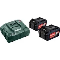metabo Metabo Akku Basis-Set (2x Werkzeugakku 4,0 Ah, 18 V Spannung, inkl. Akku-Ladestation