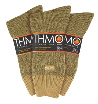 THMO - 3er Pack Multipack Herren dicke warme Wintersocken mit Comfort Top