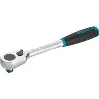 HiPer Feinzahn-Umschaltknarre 916HP, 1/2" schwarz/blau, Betätigungswinkel 4°, Kugelsicherung