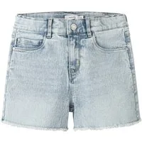 Name It Shorts NKFROSE HW MOM DNM SHORT Baumwollmischung, ausgefranster Saum, verstellbarer High Waist Bund