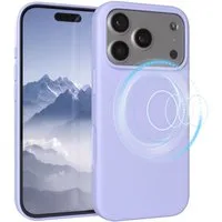 EAZY CASE Handyhülle für Apple iPhone 17 Pro Hülle Silikon 6,3 Zoll, Handytasche aus Silikon Slimcover mit Displayscchutz Violett Lavendel