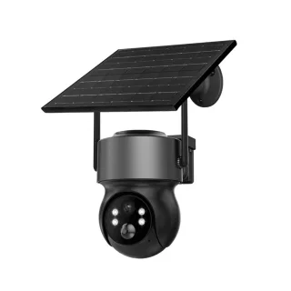 4MP Solar Powered WiFi IP Camera 320° Pan 90° Tilt PIR Motion Detection ICSEE APP Two-Way Audio Night Vision IP66 Waterp