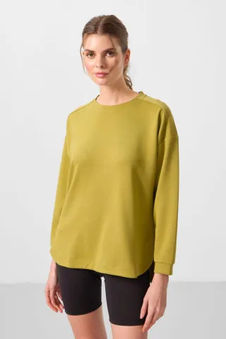 Langärmliges Jersey-Tunika-Top