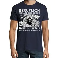 Youth Designz Print-Shirt Beruflich was mit Menschen machen Herren T-Shirt mit lustigen Spruch für Herren