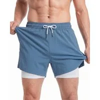 MaaMgic Shorts Herren Stretch kurze Hose Männer Badehose mit Reißverschlusstaschen (1-tlg)