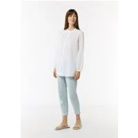 comma Langarmbluse Bluse Leichte Tunika-Bluse mit Biesen-Details