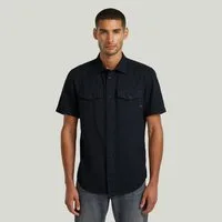 G-STAR Kurzarmhemd Marine Slim Shirt mit aufgesetzten Taschen