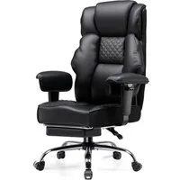GTPLAYER Gaming-Stuhl für Große und Schwere Personen, ergonomischer Bürostuhl bis 180 kg, 3D Sitzkissen, verstellbar mit Fußstütze für Büro & Gaming