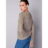 Alba Moda Strickpullover Pullover mit Lochstrickmuster