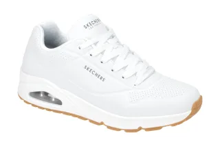 Skechers 52458 WHT Uno Stand On Air Herren Sneakers Wei? Memory Foam Light Sohle