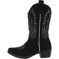 Ital-Design Damen Cowboyboots Western Westernstiefel (85757909) Blockabsatz Western- & Bikerstiefel in Schwarz